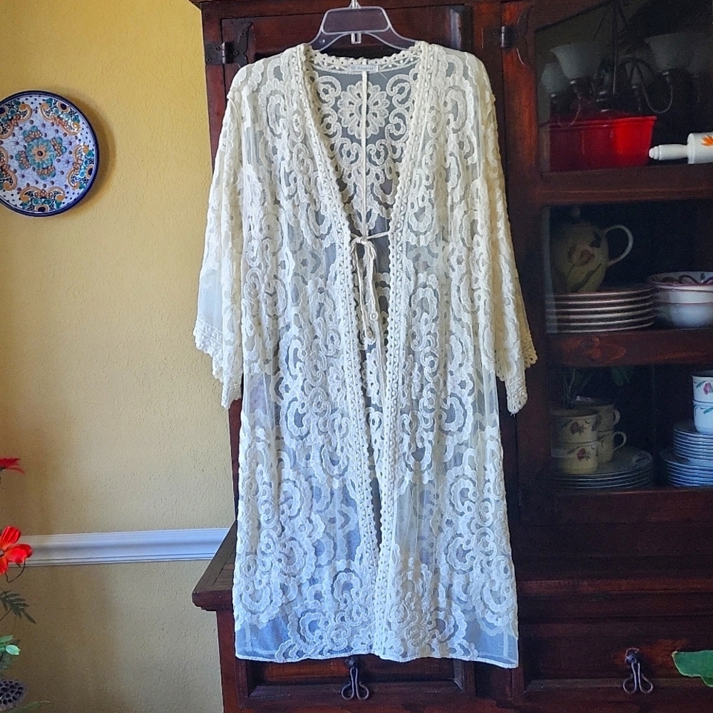 Lace look Duster Size S/M